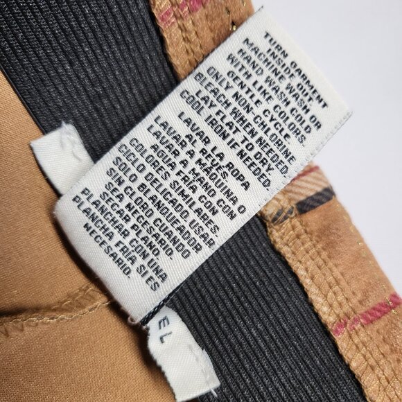 Plaid Women's Pants in Brown and Tan - Picture 4 of 13